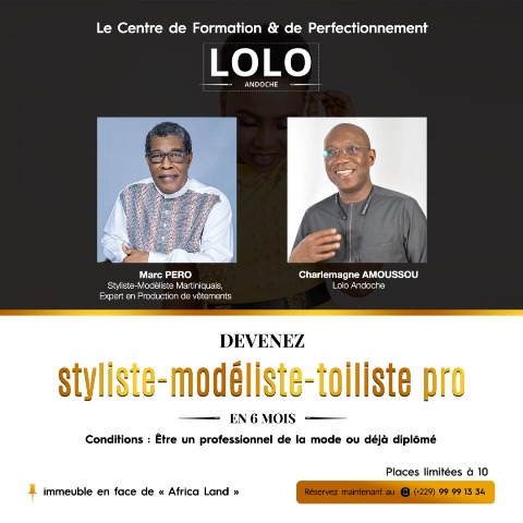 Bénin : Lolo Andoche lance la plus haute école de couture
